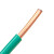 竹江 电线电缆 国标铜芯电线单芯单股铜线硬线 BV10平方绿色 1米