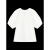 沐柏诗广东普宁女新款衬衣2024新款小个子法式气质感泡泡袖上衣 白色 S 建议85-100斤.