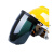 盛融乾电焊面罩安全帽式支架面屏防护冲击头戴式焊帽工专用烧氩弧焊接 黄色安全帽+支架+灰屏