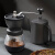 茕蓝磨豆机手磨手摇手动咖啡豆研磨机家用小型咖啡器具自动研磨咖啡机 双轴承款+咖啡罐