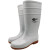 白色雨鞋耐油耐酸碱防滑雨靴食堂劳保防水鞋高筒胶鞋 白色  约38厘米高 46