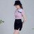 纪治迪哲（JOZDICE）高尔夫服装女士春夏透气速干短袖T恤套装亲肤修身高尔夫球衣女装 粉紫色短袖 S