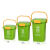 20升垃圾分类垃圾桶厨房手提桶圆桶10L带盖带提手大号厨余餐厨绿 20L圆形手提桶灰色