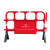 移动水马围挡塑料铁马护栏市政工程施工吹塑围栏交通路障隔离 2*1米红色塑料铁马8.5kg