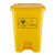 加厚脚踏垃圾桶 小区实验室废物回收箱结实耐用污物桶 黄色20L垃 黄色100L大轮款