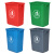 金诗洛 垃圾桶无盖 蓝色20L 厨房商用户外分类垃圾箱 KT-357