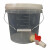 适用加厚塑料透明刻度桶计量储水洗手桶带水放水阀门开关盖 5L透明刻度桶+红色开关出H
