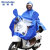 稳斯坦 WF021 电瓶车雨衣 加大加厚牛津布电动车摩托车雨披防暴雨连体成人款 双头蓝色