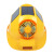 一盾夏季风扇安全帽带太阳能工地白色头盔男空调防晒多功能电风扇充电 黄色(MG02豪华)双风扇/可充电20000MA