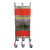 不锈钢伸缩围栏可移动片式围栏电力施工伸缩围栏反光安全隔离护栏 带万向轮高1.2*4米长 备注颜色 红/黄