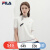 FILA 斐乐官方女子编织衫2024夏季新款时尚休闲简约基础短袖上衣 蒸汽白-IV 170/88A/L