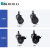 易得力低重心尼龙PA设备脚轮2.5寸3寸丝杆万向刹车轮M433-16 2.5寸丝杆刹车M433425E-M4325-16