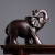 艺永轩木雕大象摆件 红木实木木质办公室桌面木象摆件 木头木制工艺品 黑檀木 长38-宽19-高25厘米 一对
