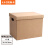 依斯卡 搬家纸箱天地盖中号带扣手打包箱档案箱材料箱打包装盒 39*28*34cm