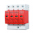 浪涌防雷保护器220V2P一级t1家用电涌模块4P40A60a380V 红色 60KA1P
