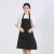 适用围裙定制LOGO印字工作服宣传厨房女男微防水礼品图案广告围裙 制服呢黑色