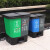 四分类垃圾桶垃圾分类垃圾桶带盖大号干湿脚踏商用客厅公共场合厨 40L蓝灰(可回收+其他)C款
