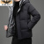AEXP阿玛EA7XP尼旗下冬季加厚短款连帽羽绒服男2023新款男士外套爸爸 A-YR8820122黑色 170