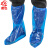 者也 一次性长筒鞋套 1双 蓝色PE雨天加厚防水防滑户外工作脚套
