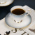 国玥高颜值咖啡杯欧式陶瓷茶杯轻奢金边咖啡杯碟家用茶具简约咖啡具 渐变灰德式咖啡杯碟2套