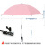 萌兔王子婴儿车遮阳伞通用加大宝宝儿童手推车伞遛娃神器防晒太阳雨伞支架 蓝色80cm（黑胶款）含钢夹