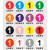 码贴圆形数字贴纸机台编号桌号活动选手标签自粘 10厘米 1-48