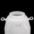 海斯迪克 方形堆码桶 白色包装桶法兰桶圆桶 加厚塑料化工桶发酵桶储水桶 50L重4斤 HKWY-15