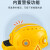 国标工地安全帽带风扇帽太阳能充电带空调制冷蓝牙对讲LED头灯多功能建筑工地降温防暑ABS帽子 黄色五风扇（标准+）