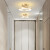 过道走廊灯现代简约环型卧室吸顶灯创意入户玄关阳台衣帽间led灯 金色款 20CM 白光