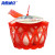 海斯迪克 鸡蛋框塑料篮子土鸡蛋网兜袋 大号篮子+网+扣 红色 100套 H-112