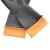 海斯迪克 HKQS-172 耐酸碱乳胶手套黑色 工业橡胶耐用耐油防水作业用手套 劳保清洁手套 35cm长(1双)