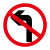 定做道路交通标志指示牌 限高牌减速慢行圆形三角形方形反光铝板 JZTX-02 禁止左转 40*40cm