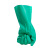 赛立特 丁腈防化手套 植绵衬里 防水耐酸碱 绿色 33CM 1副/包 L18502-10 1包