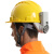 瑞谧赛玛带的可充电制冷帽头盔工地降温神器帽 第二代挂帽风扇+ 黄色安全帽LA认证 +备用电池1