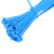 京势 扎带 自锁式扎带彩色尼龙扎带线缆理线束线捆绑带 蓝色4*250mm(1包100条) 