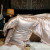 玛琳道芙家纺 轻奢欧式贡缎提花四件套缎面冰感高档棉婚庆床单床上用品 香格里拉-香槟 2.0m（6.6英尺）床220*240cm