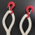带钩两头扣尼龙吊绳起重美式吊钩吊装绳吊车行车白色圆耐磨吊装绳 双钩2吨2米