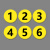 本安 亚克力数字牌号黄色(10个)8cm工位号牌更衣柜号码牌贴可定制 BSZ07