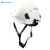 山都澳ABS安全帽 电力施工带护目镜可印logoA982 白色 均码