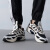 阿迪达斯 （adidas）男鞋 24夏季新款运动鞋网面透气老爹鞋缓震耐磨跑步鞋子男 IF6725/黑白/清风透气 43