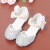 瑞央儿童水晶鞋新款女童皮鞋银色女孩子皮鞋女童公主鞋小童鞋软底时尚 银 25码内长16.5厘米