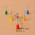 E0508 欧式端子冷压 插针管型端子接线端子铜鼻VE 针型端子1000只 桔色