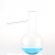 蒸馏烧瓶 100ml/250ml/500化学实验玻璃仪器教学器材 蒸馏装置反应容器 带嘴烧瓶 100ml-加厚