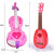 嘉欧晟儿童电动音乐玩具魔法仿真小提琴公主女孩玩具可弹奏可拉 新小提琴+草莓吉他+2