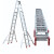 艾科堡 双侧伸缩梯4.3米升8米折叠便携工程梯铝合金伸缩人字梯 AKB-SST-116
