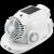 HKFZ带风扇太阳能帽子制冷双空调智能充电多功能电扇国标的工地安全帽 超大六风扇白色20000双空调蓝牙接打电话 送充电