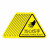 当心触电有电危险提示牌注意机械伤人标志pvc警示贴 废物一张 8x8cm