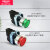 德力西带灯按钮LAY5s-BW3金属型带灯平钮自复位一常开一常闭220V LAY5sBW3绿ACDC24V1NO1NC