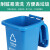 久洁户外垃圾桶加厚小区物业环卫分类工业小区大号挂车塑料桶可回收物垃圾箱240L特厚挂车带轮