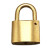 得力 铜锁 35mm锁体短勾3把钥匙 安全器具 钥匙铜挂锁防锈锁